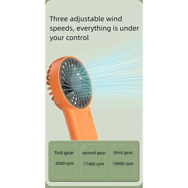 Mini Portable Rechargeable Fan With Hook