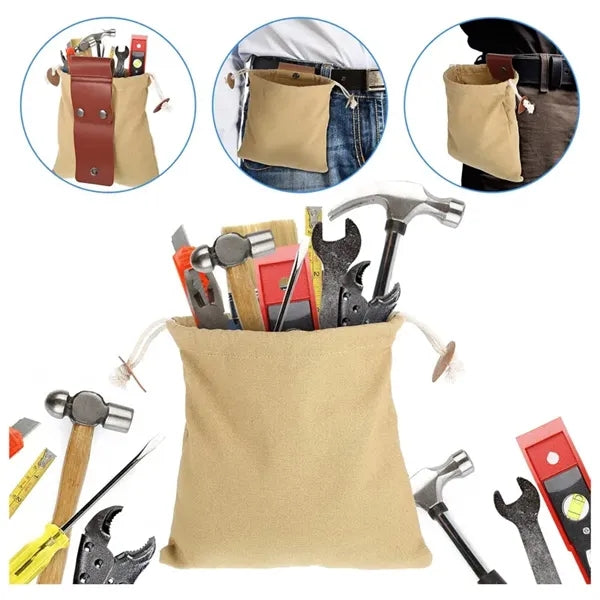 Canvas Foraging Drawstring Bag