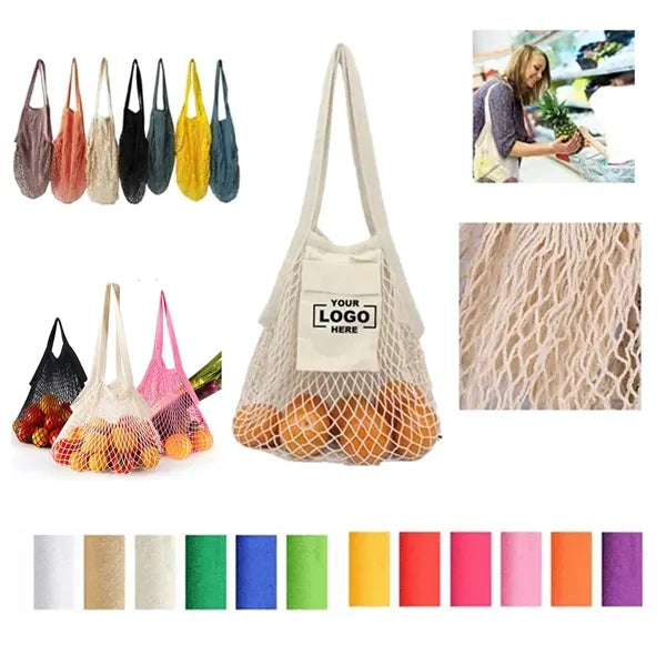 Collapsible Cotton Mesh Tote