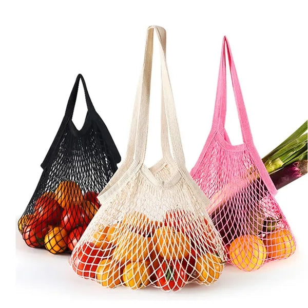 Collapsible Cotton Mesh Tote