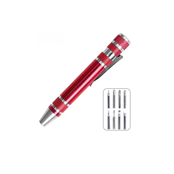 Compact 8-in-1 Screwdriver Pen w/ Magnetic Tips for DIY