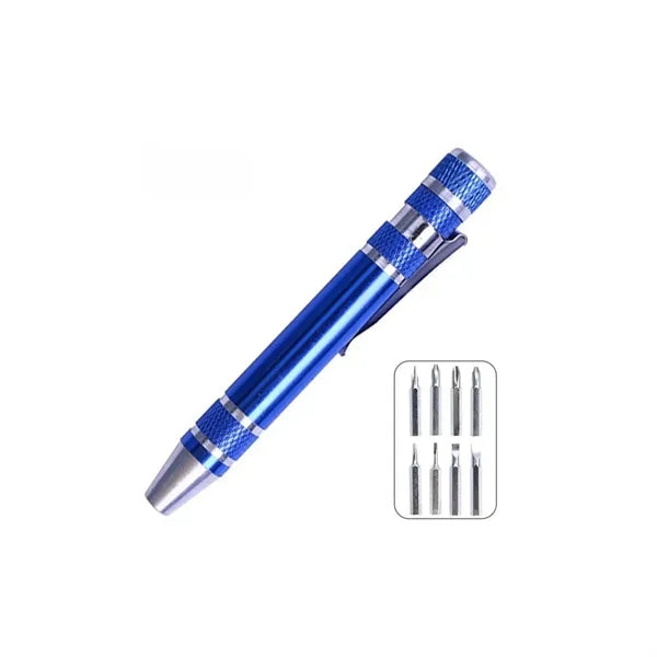 Compact 8-in-1 Screwdriver Pen w/ Magnetic Tips for DIY