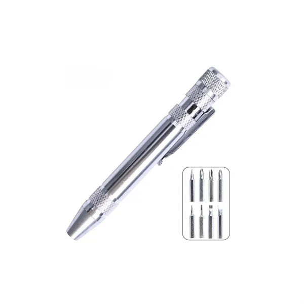 Compact 8-in-1 Screwdriver Pen w/ Magnetic Tips for DIY
