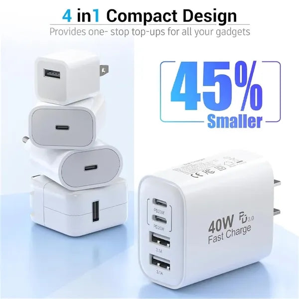 40W USB C Charger Fast Charging Block