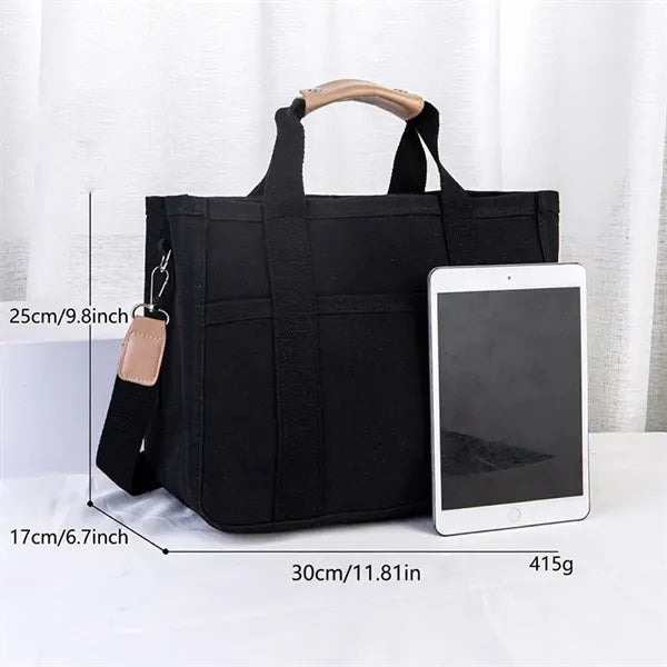 Large Capacity Multi Pocket Canvas Hand Messenger Bag