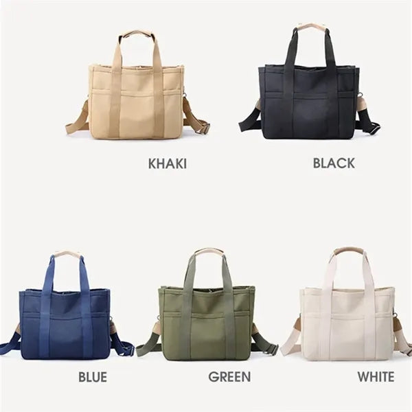 Large Capacity Multi Pocket Canvas Hand Messenger Bag