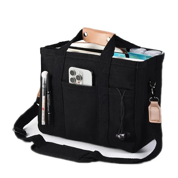 Large Capacity Multi Pocket Canvas Hand Messenger Bag