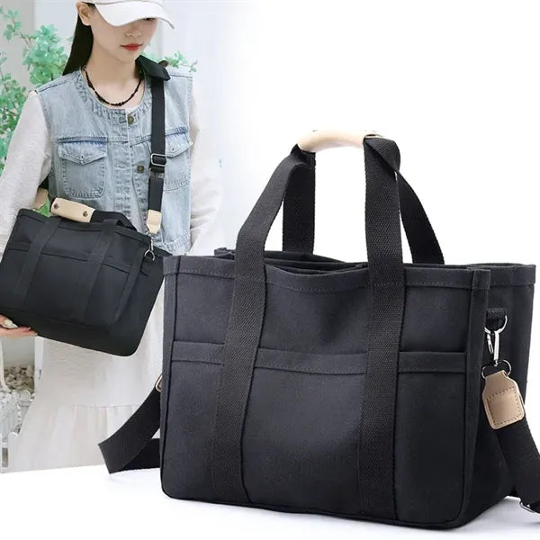 Large Capacity Multi Pocket Canvas Hand Messenger Bag