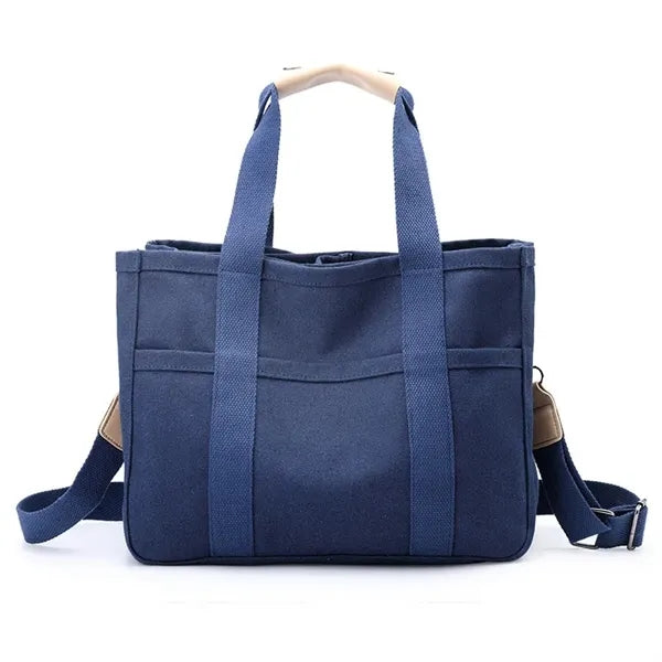Large Capacity Multi Pocket Canvas Hand Messenger Bag