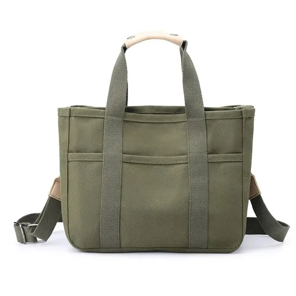 Large Capacity Multi Pocket Canvas Hand Messenger Bag