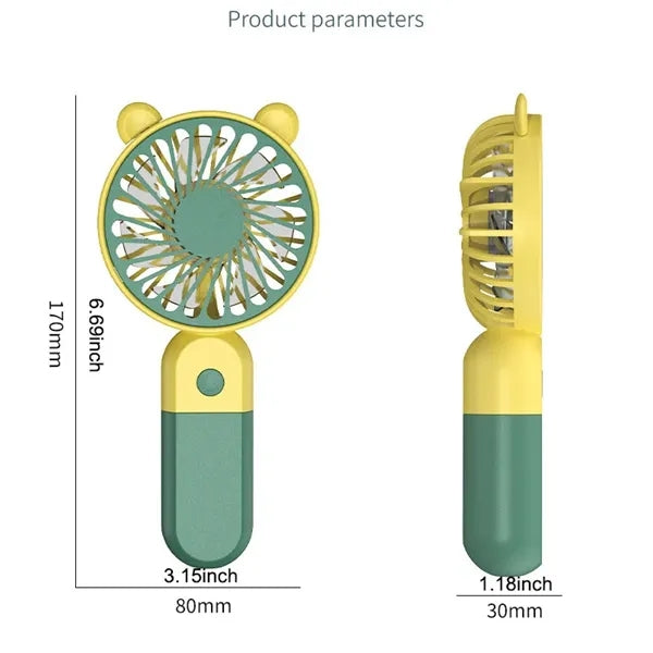 Mini Portable Rechargeable Fan With Stand