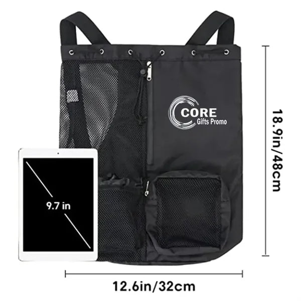 Mesh Backpack Swimming Drawstring Bag