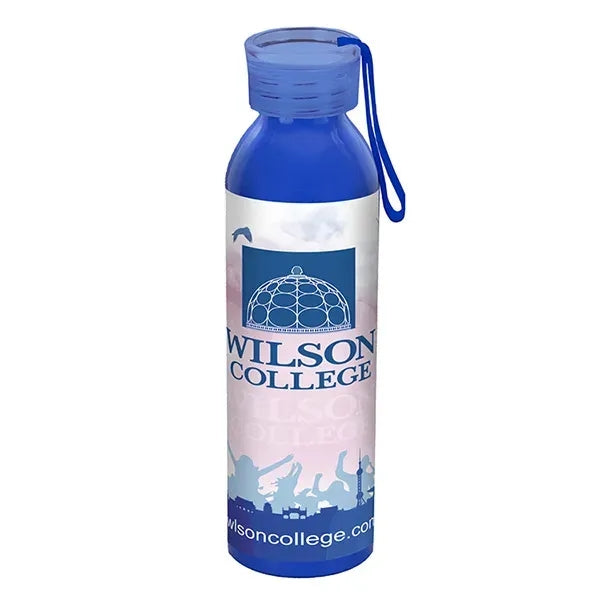 22 OZ Recycled Aluminum Bottle With Carry Strap Lid