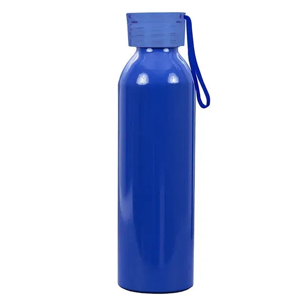 22 OZ Recycled Aluminum Bottle With Carry Strap Lid