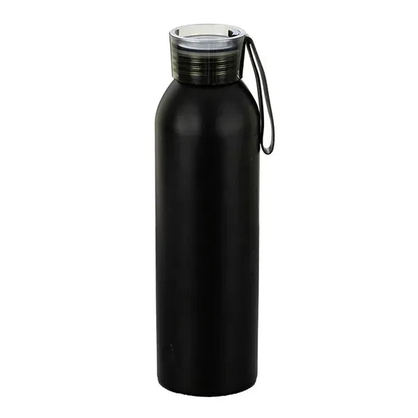 22 OZ Recycled Aluminum Bottle With Carry Strap Lid