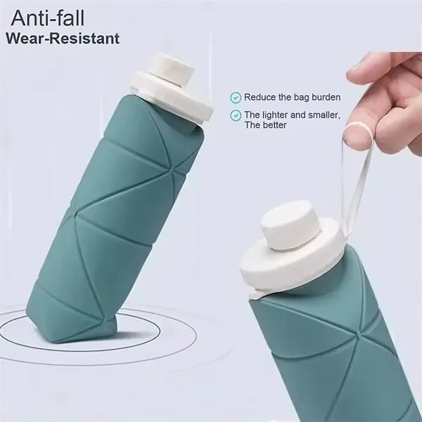 20.7oz Silicone Folding Water Bottle