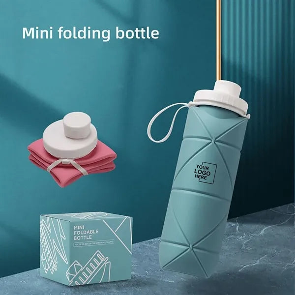 20.7oz Silicone Folding Water Bottle