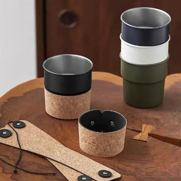 Coffee Mug with Leather Sleeve