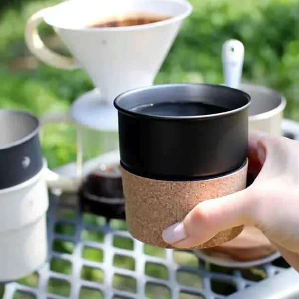 Coffee Mug with Leather Sleeve