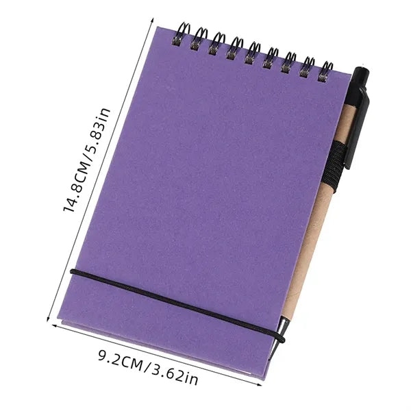 Mini Spiral Notebook With Pen