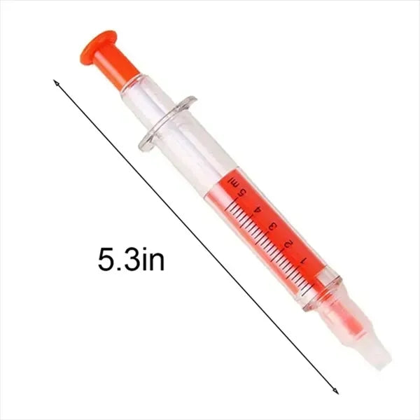 Syringe Ball Pens With Highlighter
