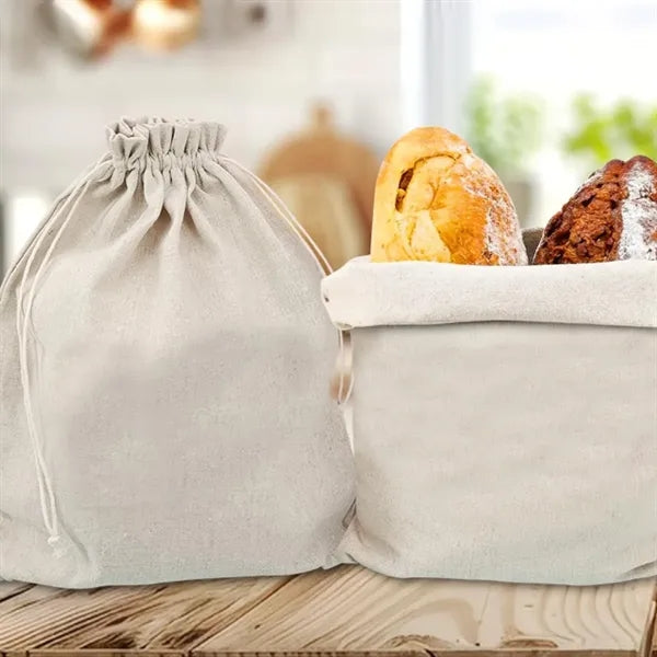 Drawstring Linen Food Grade Bread Bag