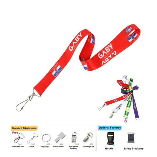 Full color Polyester Dye-sublimated lanyard 3/4"
