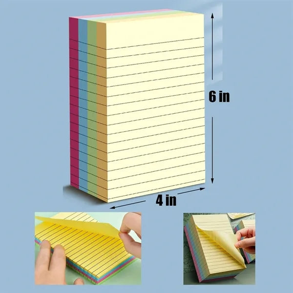 200pcs Assorted Colors Sticky Notes 4 x 6-Inch