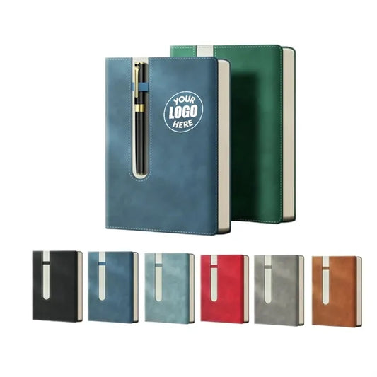 A5/B5 College Notebooks With Metal Pen Lined Travel Journal