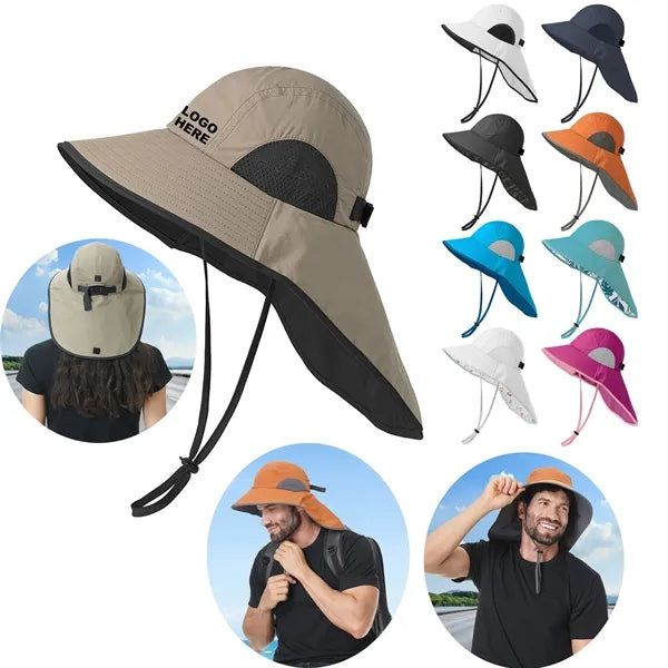 UPF 50 Sun Protection Fishing Hat with Neck Cover