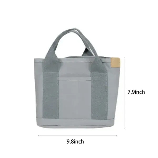 Canvas Tote Satchel Shoulder Bag Zipper Purse Handbag