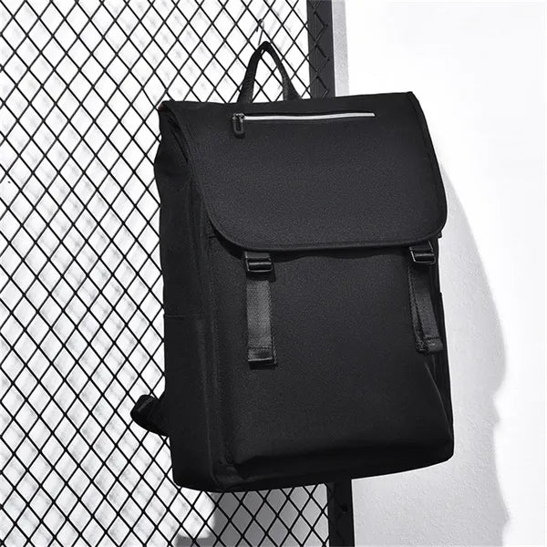Black Gray School Bag 15.6 inch Laptop Backpack