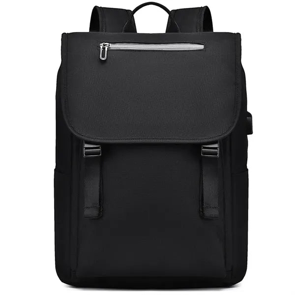 Black Gray School Bag 15.6 inch Laptop Backpack