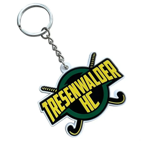 3.5" 2D Rubber / Soft PVC Key Tag Keychains