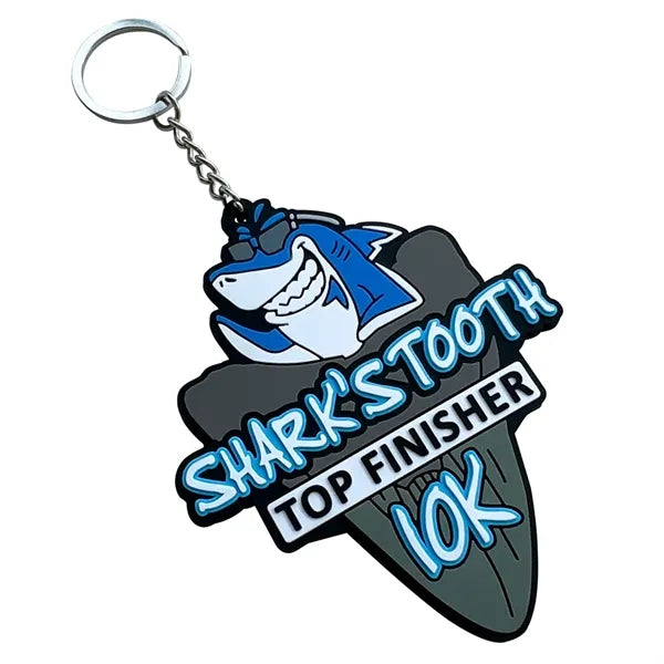 1.5" 2D Custom Soft PVC Key Tag Keychains