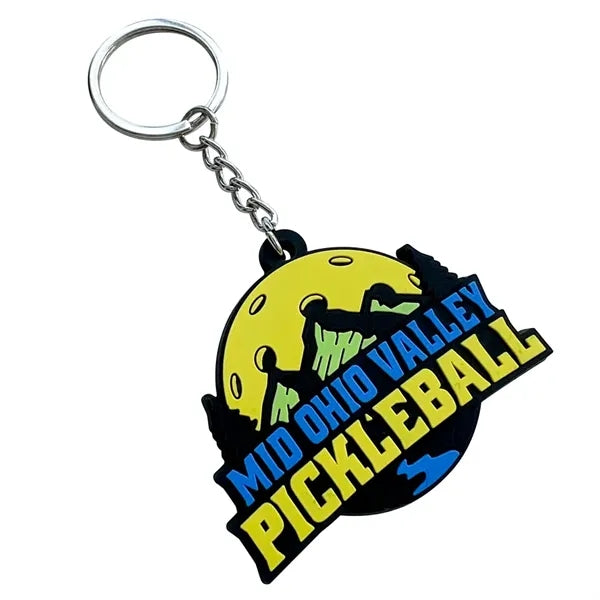 1.5" 2D Custom Soft PVC Key Tag Keychains
