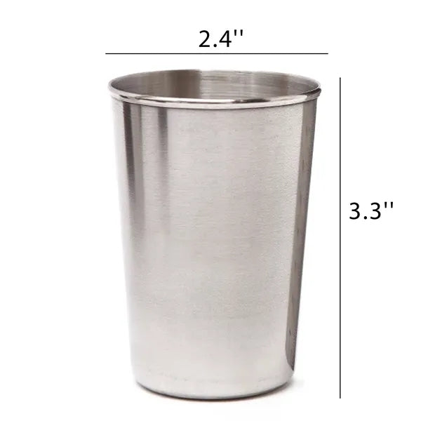 3.4oz. Portable Stainless Steel Cups Set With Leather Cover