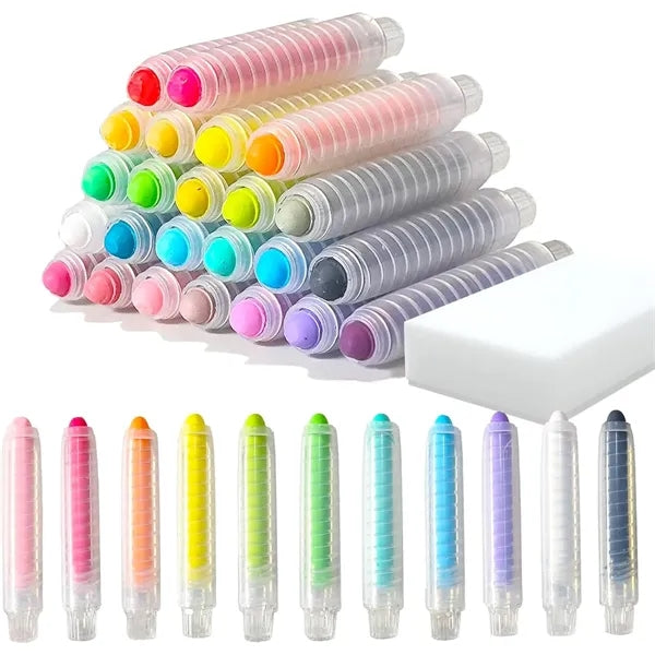 Non Toxic Dustless Colored Chalk with Plastics Holder