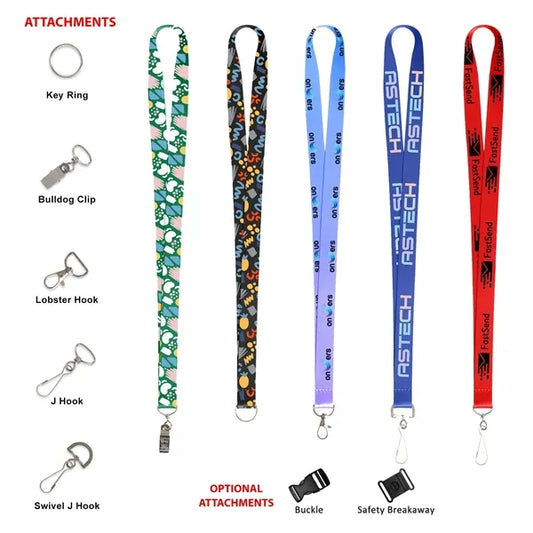 3/4" Custom Dye Sublimated Lanyard