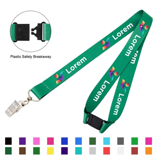 3/4'' Polyester Lanyard With Safety Breakaway & Badge Holder
