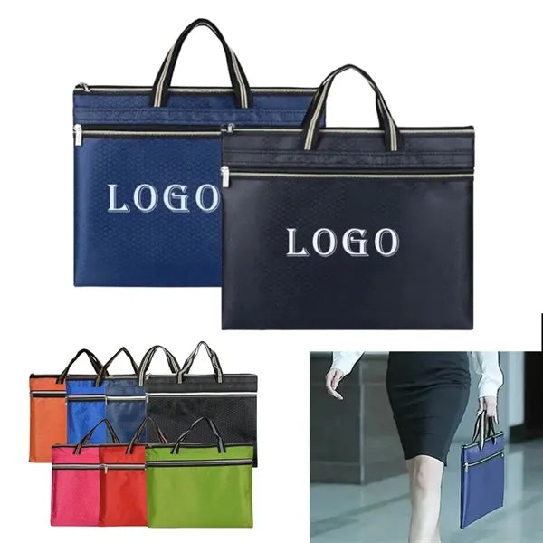 Business Zippe Briefcase Document File Pouch Conference Bag