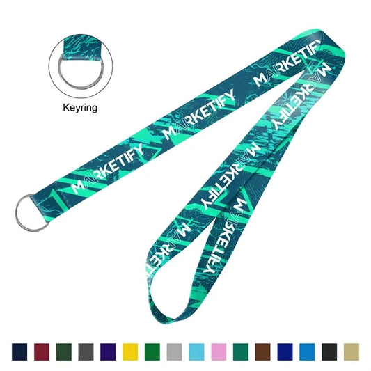 3/4" Custom Full Color Dye Sublimated Lanyard