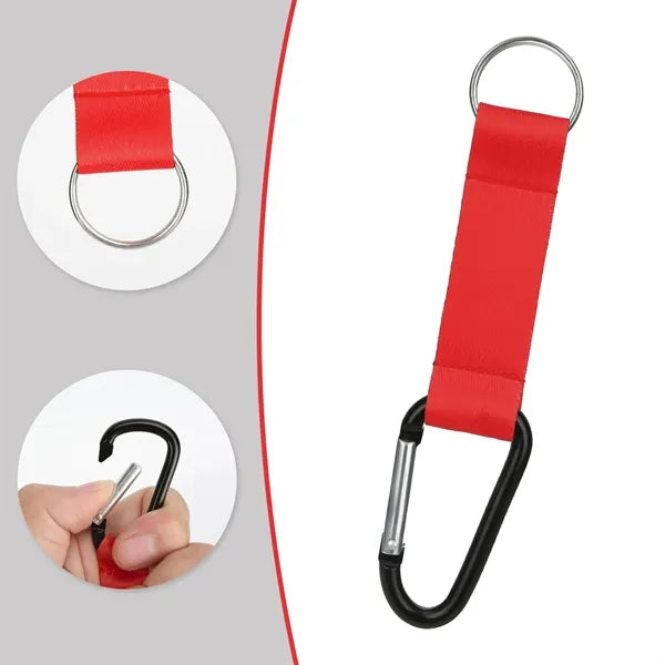 3/4" Pocket Lanyard With Carabiner And Keyring