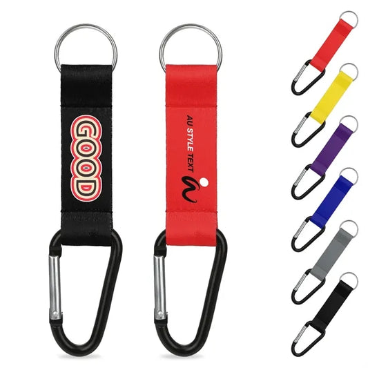 3/4" Pocket Lanyard With Carabiner And Keyring