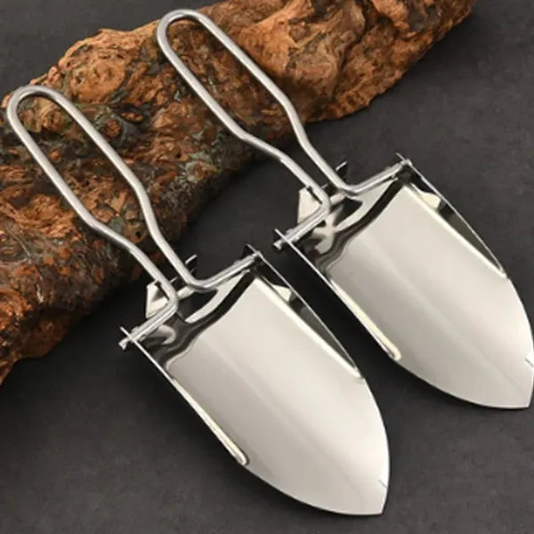 Stainless Steel Folding Camping Shovel with Carry Pouch
