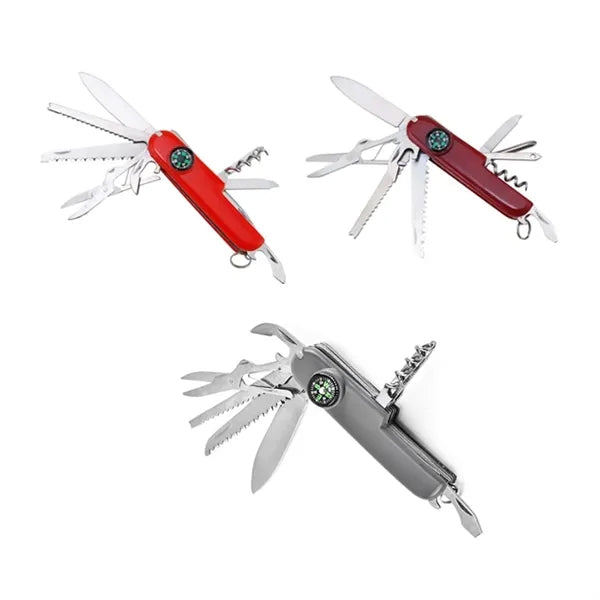 Multi Tool Pocket Knife with Compass to Outdoor Survival
