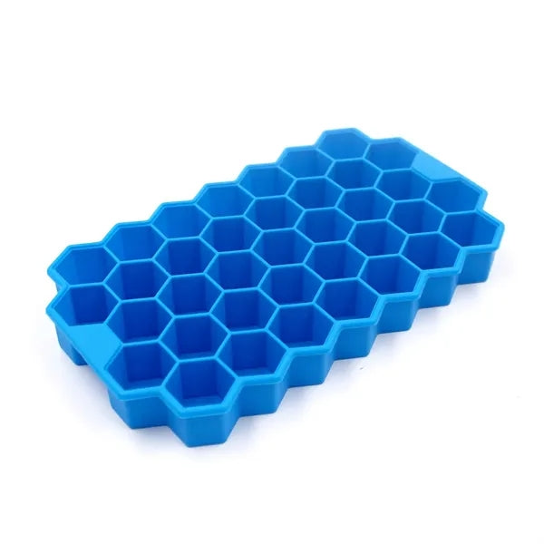 Creative Silicone Honeycomb Ice Cube Mold Tray With Cover