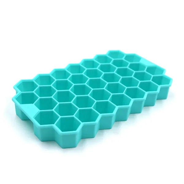 Creative Silicone Honeycomb Ice Cube Mold Tray With Cover