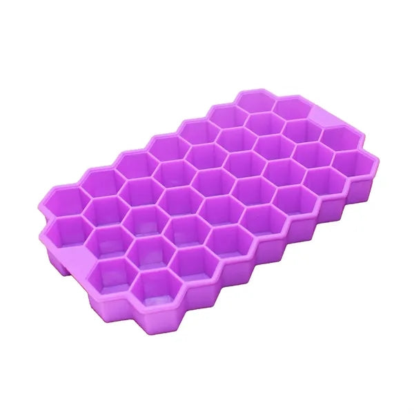 Creative Silicone Honeycomb Ice Cube Mold Tray With Cover