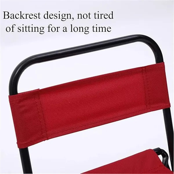 Portable Foldable Camping Chair With Cooler Bag